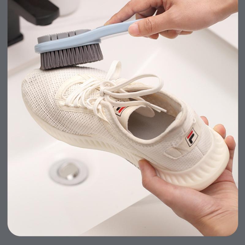 Multifunctional Double-sided Shoe Brush Silicone Soft Brush Powerful Decontamination Cleaning Brush Shoe Cleaner Kit