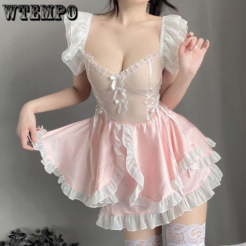 Женское сексуальное женское белье, платье, эротическое белье, униформа невинных горничных, искушение, пижама в стиле принцессы