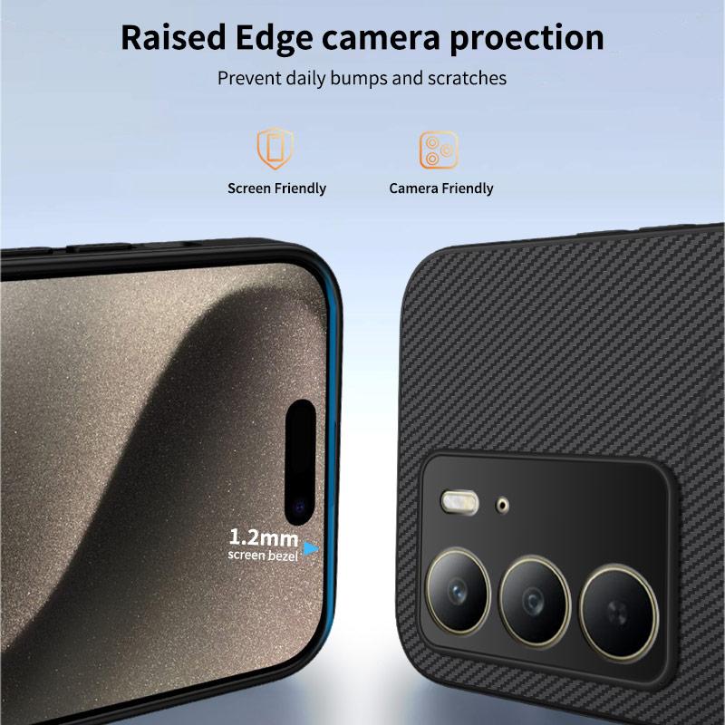 Роскошный матовый чехол из черного силикона для телефона Realme C71 C73 C75 C75X, задняя крышка из углеродного волокна для Realme C75, магнитный мягкий чехол