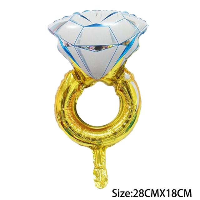 Diamond Ring Balloon Helium Foil Balloons Valentine 'S Day Party Wedding Decorations Birthday