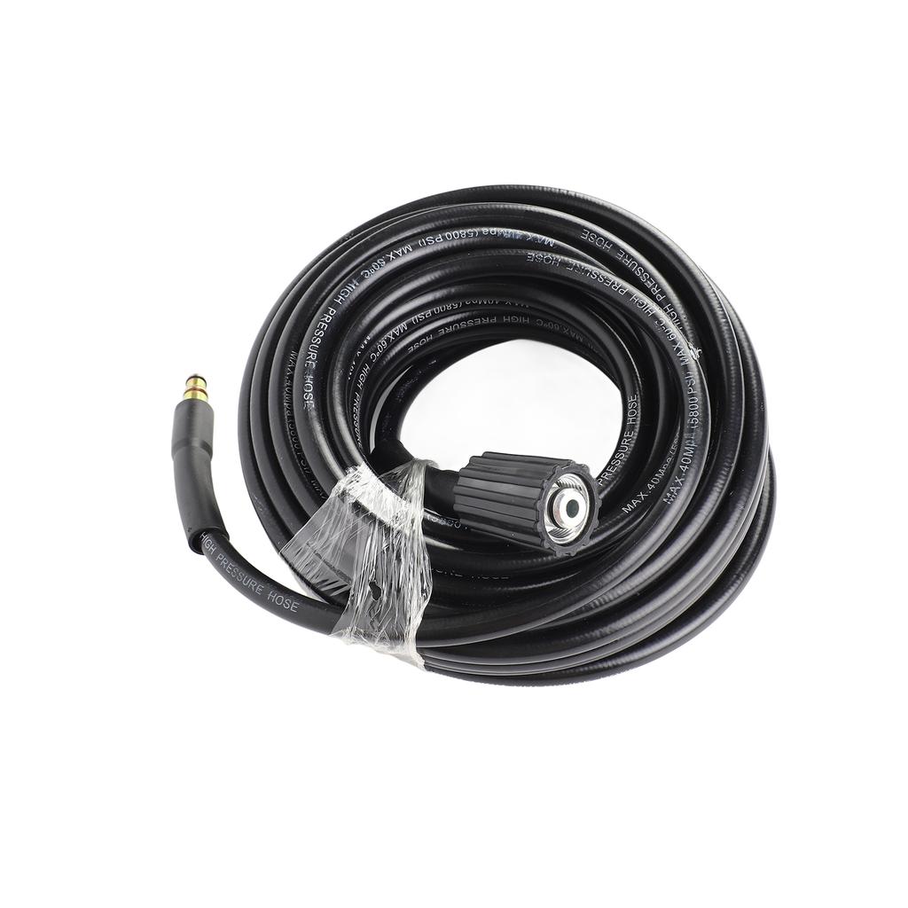 High Pressure Washer Hose M22 18Mpa 15m Black Garden Washer Pipe Sprayer Hose Partially Compatible for Nilfisk C100