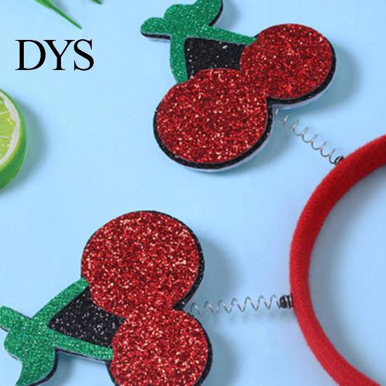 Cute Cartoon Headbands 4Pcs Fruit Decor Watermelon Cherry Children Hair Accessories Strawberry Headpiece Spring Design Hoop Headdress Stretchy