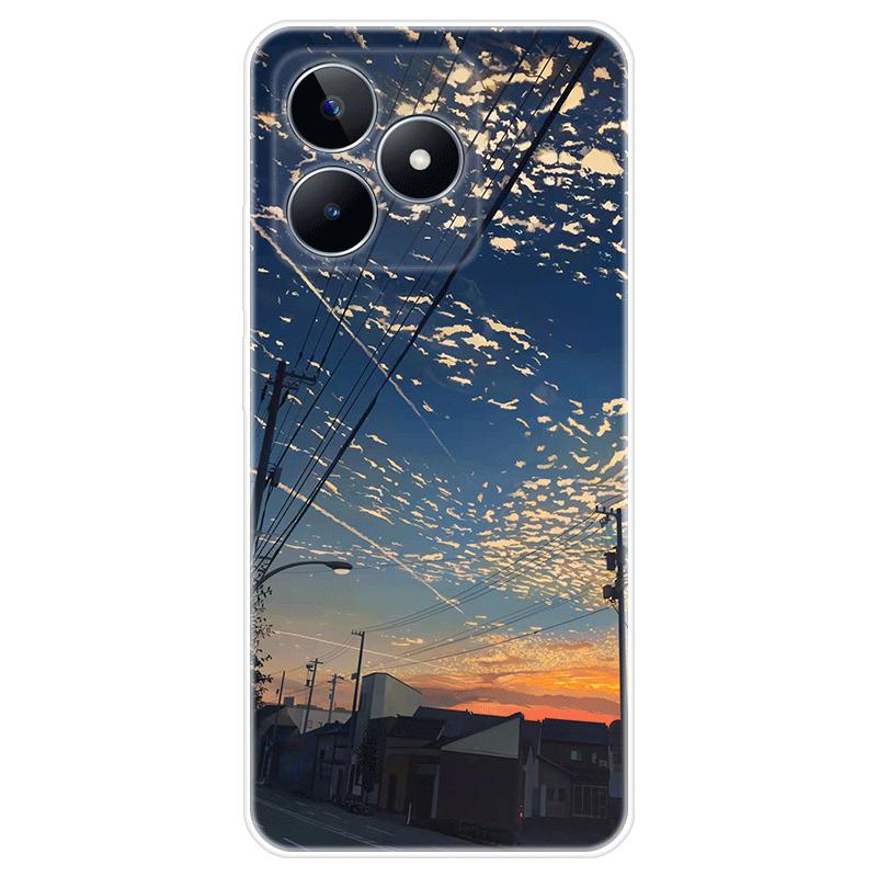 Мягкий силиконовый чехол для Realme C51, окрашенная ТПУ задняя крышка, чехол Realme C51