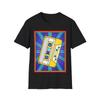 Stained Glass Cassette Tape T-Shirt, Music Fan Graphic Tee, Retro Music Tee