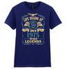 Life Begins At 50 Womens 50th Birthday T-Shirt BORN 1975 Ladies Gift Mothers Day