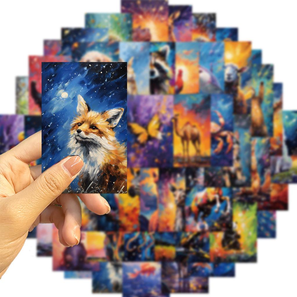 Animal 50pcs Colorful Doodle Stickers Guitar Notebook Luggage Waterproof Decals