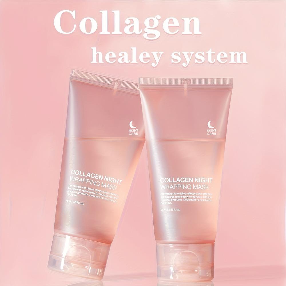 Collagen Peel-Off Mask Hydrating Night Face Mask with Hydrolyzed Collagen, Moisturizing & Firming, Deep Cleansing & Pore Minimizing Facial Mask