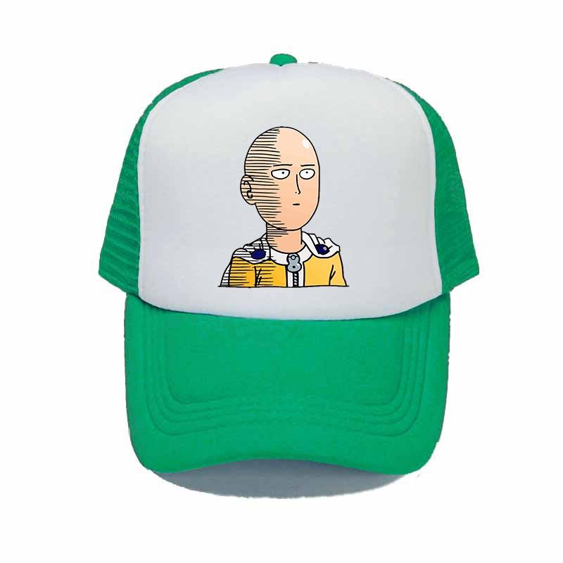 One Punch Man Mesh Dad Hat Japanese Anime Fans Casual Bone Gorras Cap For Women Unisex Webcomic Bald Hero Baseball Cap YY316