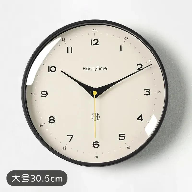 10/12 дюймов настенные часы в скандинавском европейском стиле, современный дизайн, скандинавские минималистичные бесшумные настенные часы для гостиной, кухни, домашнего декора