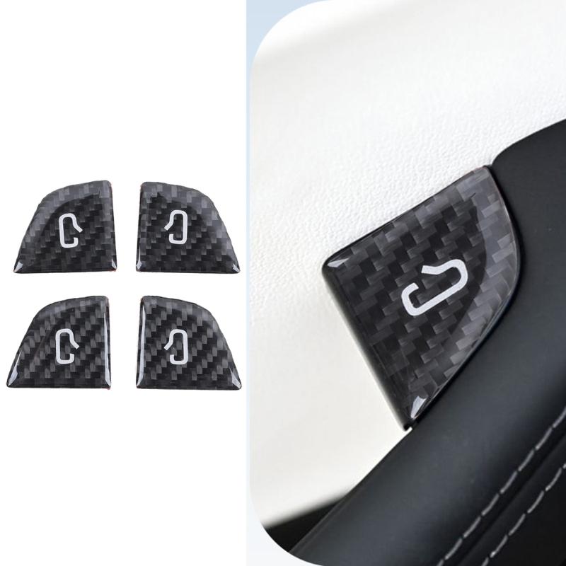 Precisions Fit Door Switches Button Protective Film for Select Model Carbon Fiber Resin Car Interior Upgrades Accessory
