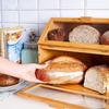 Двухсекционная бамбуковая хлебница и органайзеры для закусок, портативная для хранения в пекарне и использования кухонных принадлежностей