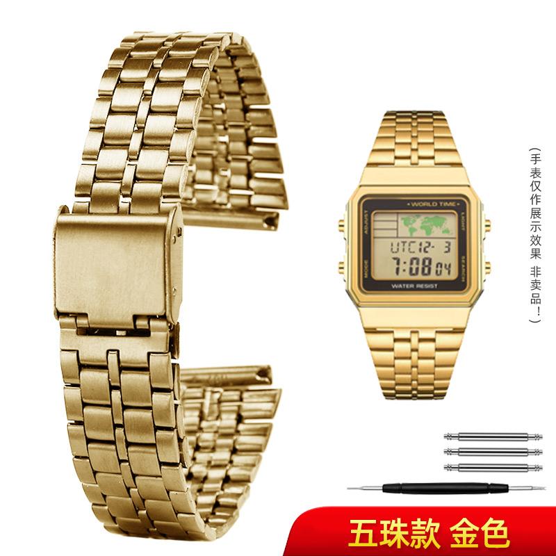 Для часов Casio из нержавеющей стали Ремешок A158 A159 A168 A158W f91w LA-680 AEQ-110 f91w маленький золотой ремешок для часов 18 мм Браслет