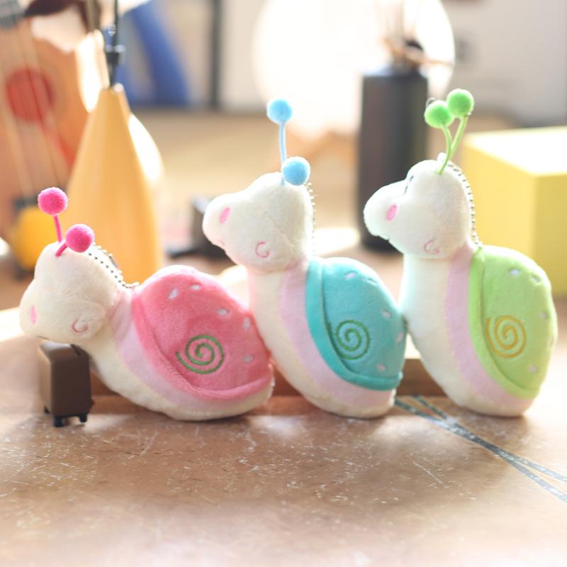 Милая милая маленькая улитка кулон плюшевая игрушка кукла мультяшная сумка подвесной орнамент брелок кукла кукла