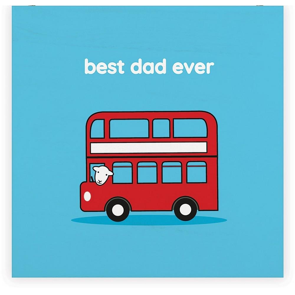 Herdy Best Dad Ever Wooden Block