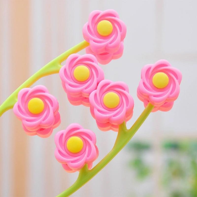 1 шт. портативный роликовый массажер для лица с цветочным дизайном Y-образный инструмент для релаксации лица косметический массажер для пальцев