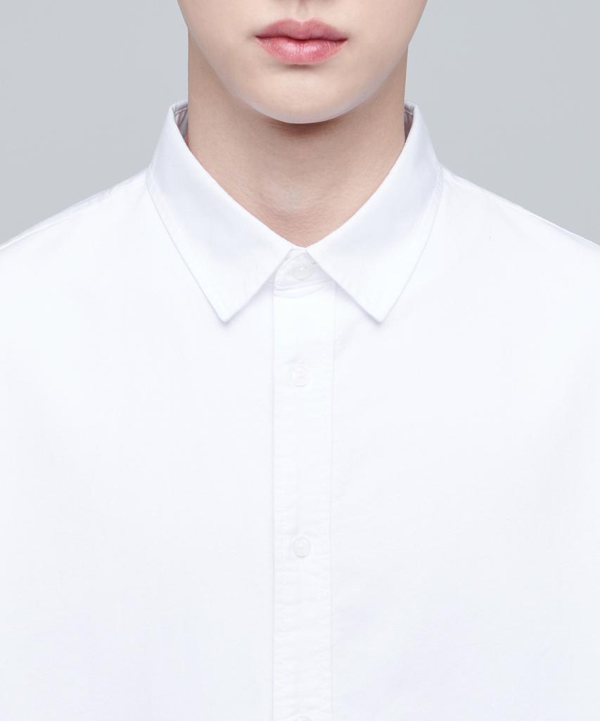 MUSINSA STANDARD Oversized Oxford Short Sleeve Shirt [White]