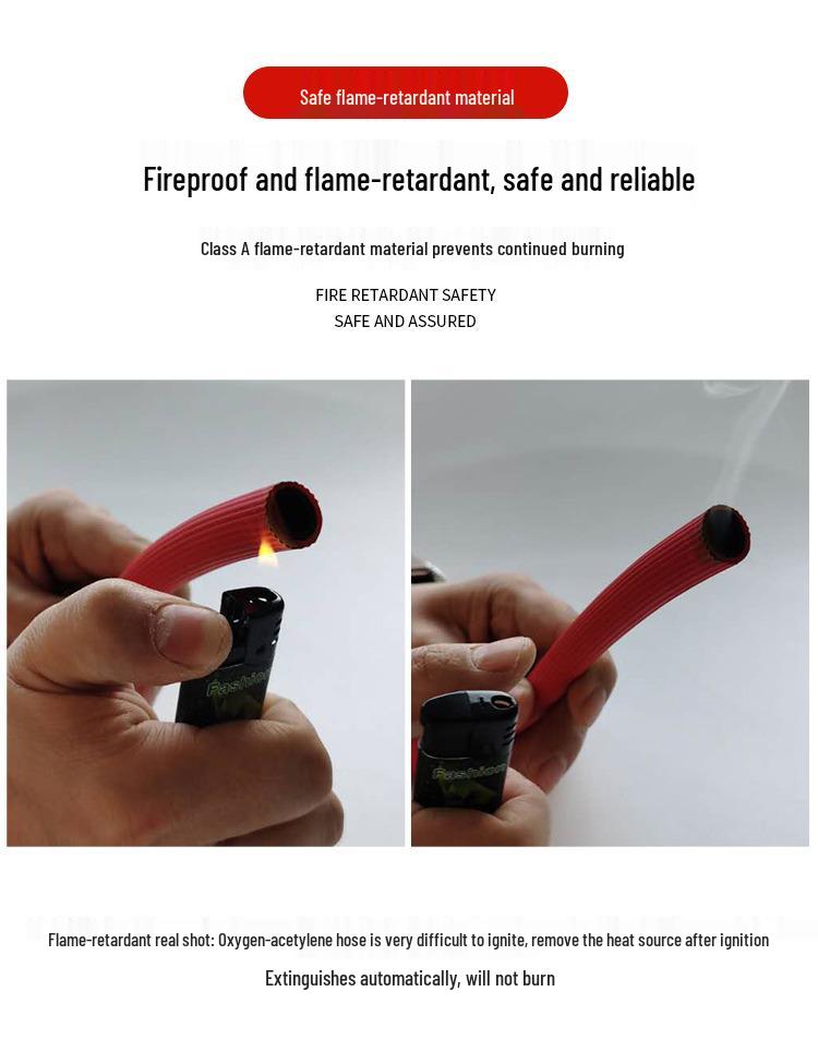 8 мм Рукав кислородно-ацетиленовый двухцветный высокого давления с тремя резиновыми слоями и двумя проволоками для промышленной сварки и резки