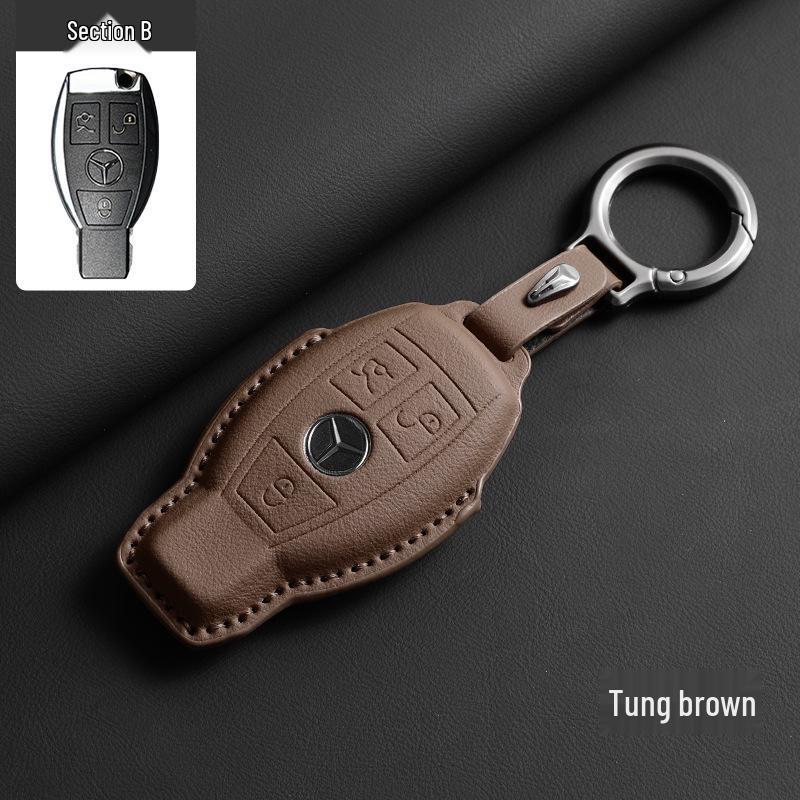 Mercedes-Benz Key Case - Genuine Leather for GLC, GLE, C-Class, E-Class