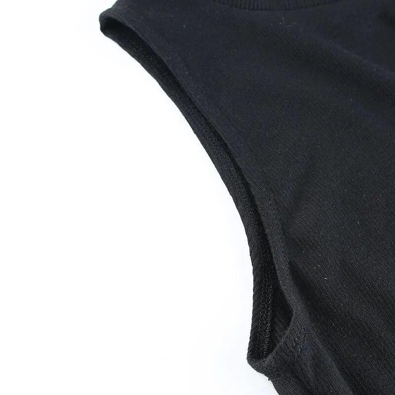 Y2K Женская сексуальная майка без рукавов для спорта и фитнеса, облегающий топ-боди