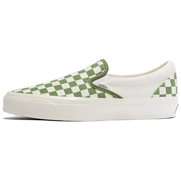 Vans Premium Slip-On 98 Checkerboard - Pesto Green Unisex Sneakers VN000CSECIB