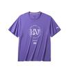Kyrie Irving Series Letter Round Neck Breathable Versatile Short Sleeve T-Shirt Unisex Tops Jasmine-Purple 172431111-3
