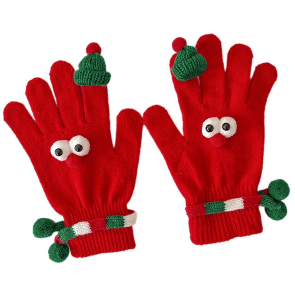 Christmas Party Gloves for Various Ages Soft Knitted Gloves Lovely Festival Theme Hand Gloves/Socks for Family Member
