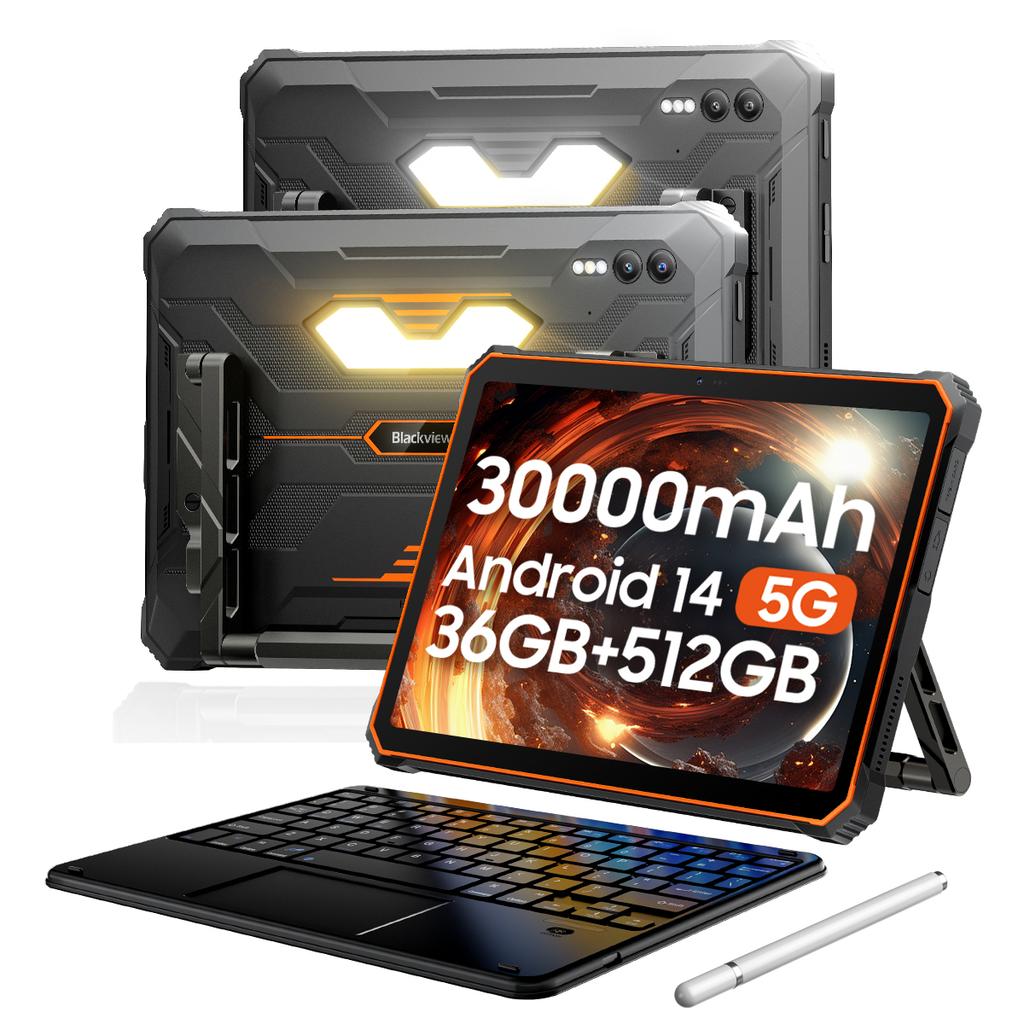Blackview Active 10 Pro 5G Rugged Tablets Android 14 11 Inch Display 12+24 GB RAM 256/512GB ROM Tablet PC 30000mAh