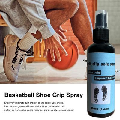 Спрей для сцепления баскетбольной обуви 100 мл Противоскользящий спрей для подошвы баскетбольной обуви Защита подошвы обуви Улучшает сцепление Очищает