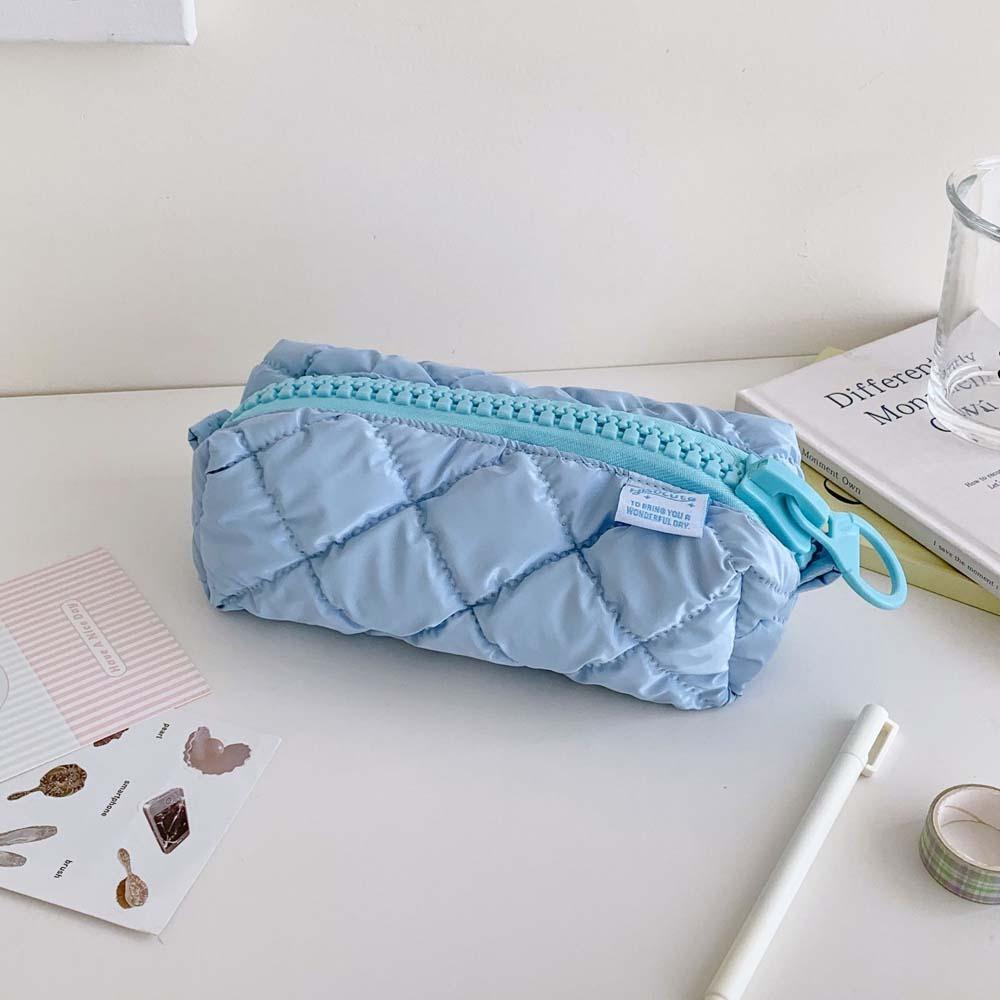 Stationery Organizer Large Pen Bag Candy Color Pencil Case Cosmetics Storage Stationery Bag School