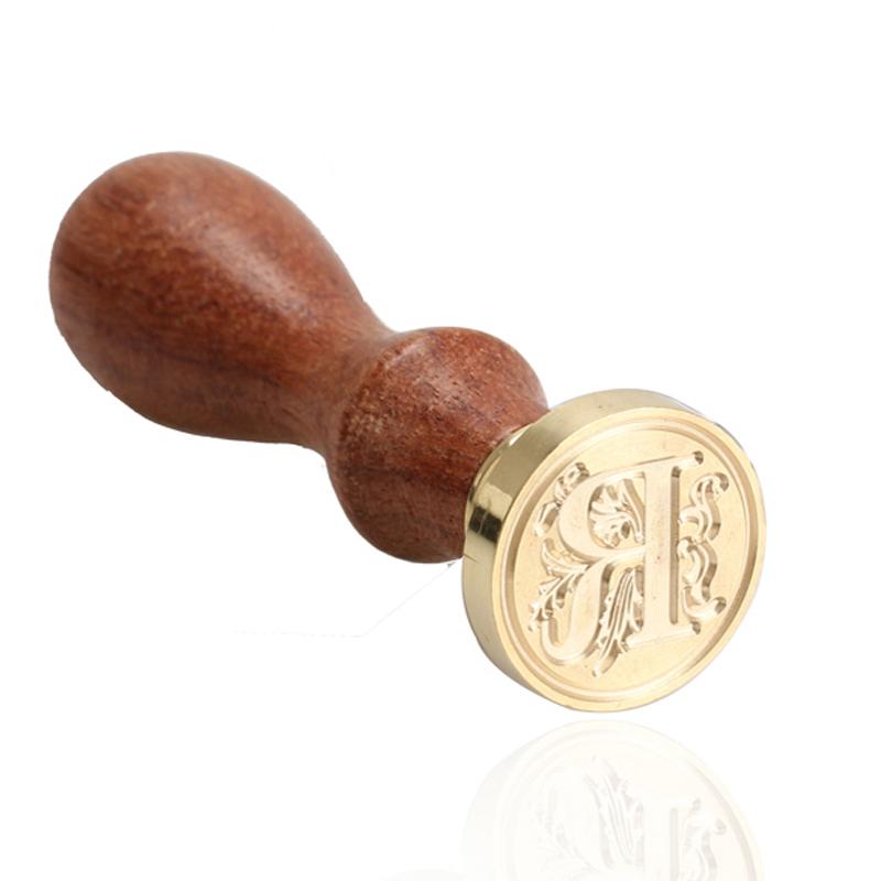 Винтажный штамп для восковой печати Классические ретро-печати от A до Z Деревянные штампы Алфавит Рукоделие 26 букв Сургуч Домашний декор Дропшиппинг