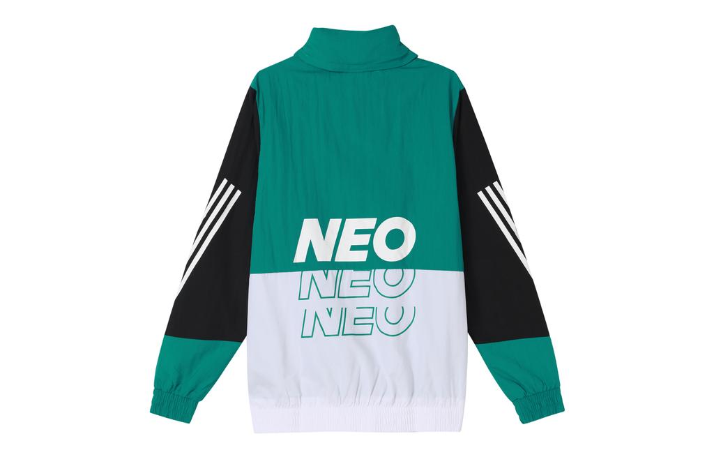 Adidas Neo Jackets Men's White Green Multicolor Hooded Moderate Workwear GE5499
