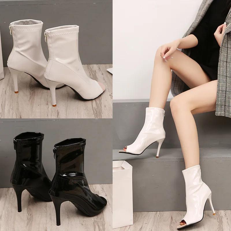 Women's Shoes 2024 High Quality Slip-on Women's Boots Pleated Office and Career Sexy Pointed Zapatos