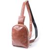 Compact Women's Shoulder Bag with Two Compartments Made of Eco-leather VINTAGE Bag 22783 Brown