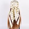 Head Scarf Women Luxury Brand 90x90cm Silk Square Scarf Satin Bandana Cheveux Soft Neckerchief Hijab Hair Scarves For Ladies