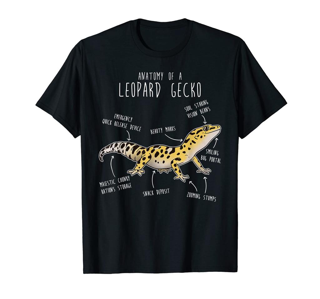 Футболка Leopard Anatomy Gecko Funny Pet Reptile Lizard Lover