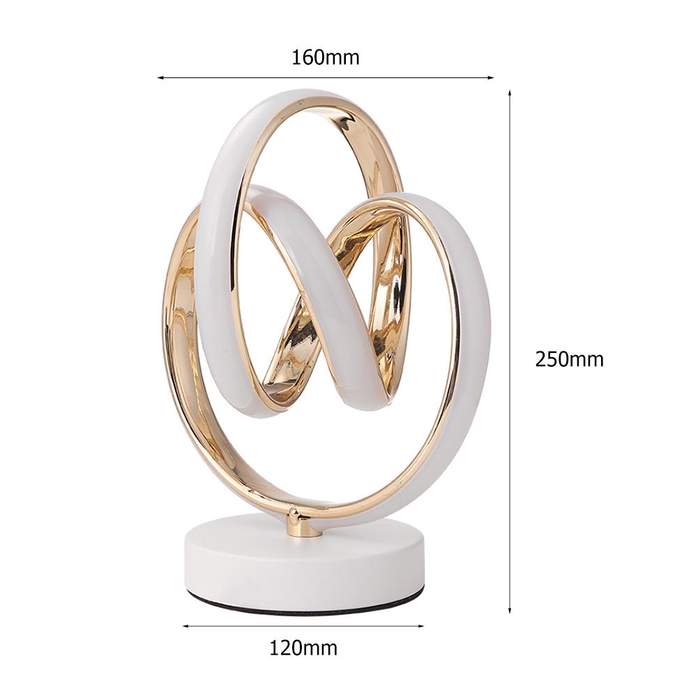 Простая современная спиральная светодиодная настольная лампа для гостиной, чтения, дома, прикроватная тумбочка, декоративное освещение для спальни с адаптером США