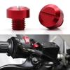 2 Pcs Motorcycle CNC Aluminum M10 X 1.25 Rear View Mirror Hole Plugs Screws Rearview Mirror Holder Anti-Rust