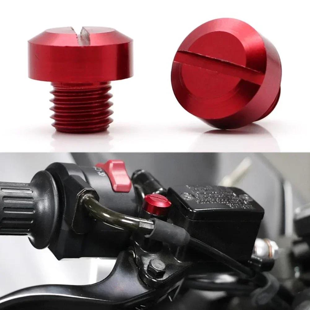 2 Pcs Motorcycle CNC Aluminum M10 X 1.25 Rear View Mirror Hole Plugs Screws Rearview Mirror Holder Anti-Rust