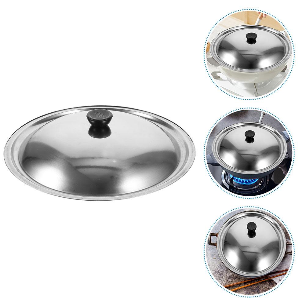 32cm Stainless Steel Pot Lid Universal Pan for Frying Cooking Dishwasher Kitchen Pot Lids Safe Rust Resistant