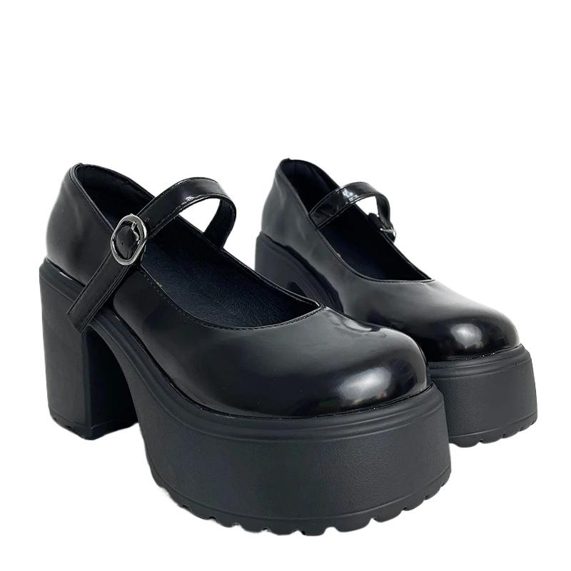 Fashion New Fashion Platform Pumps for Women Super High Heels Buckle Strap Mary Jane Shoes Woman 2025 New Thick Heel Party Shoes Ladies