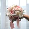 Bridal Bouquet Outdoor Wedding Bridesmaid Bouquet Artificial Rose Flowers for Wedding Ceremony