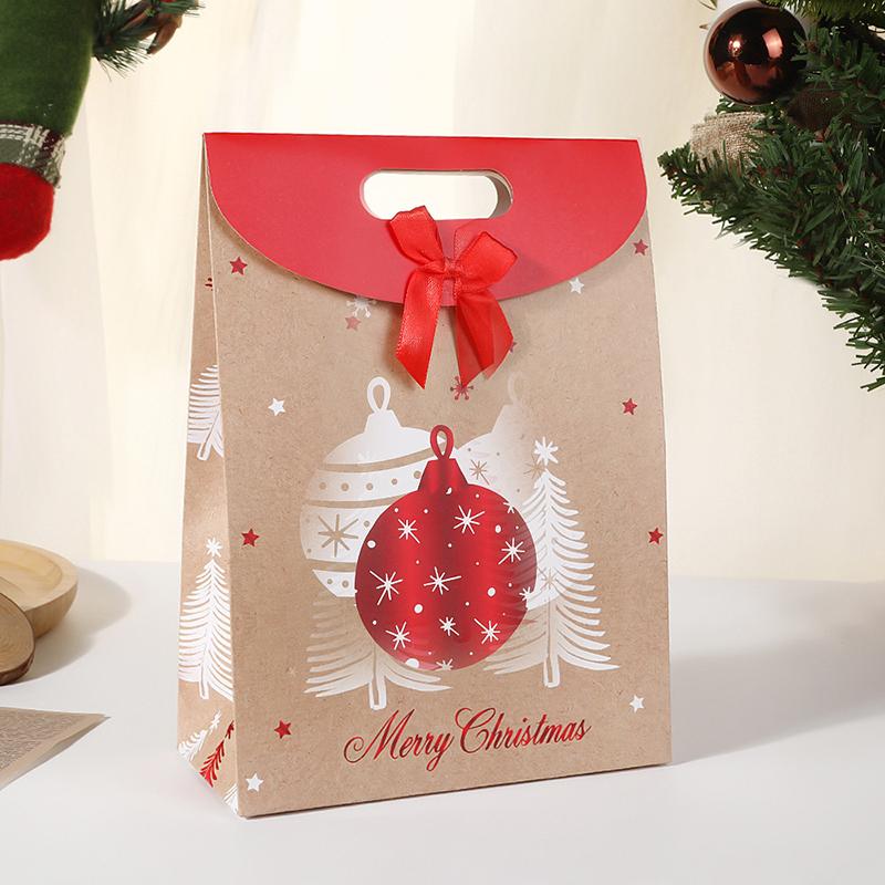 WTEMPO 4 шт 23*11*32 см рождественские откидные крышки с клейкой пряжкой бант подарочные пакеты рождественские креативные печатные упаковочные пакеты подарочные бумажные пакеты для фестиваля своими руками