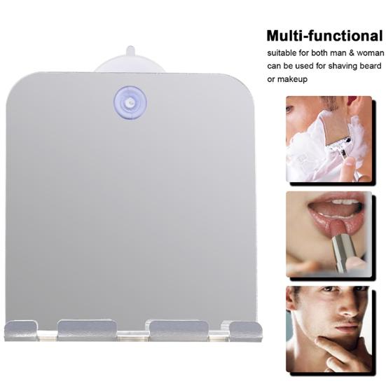 1 комплект зеркала для душа с присоской, настенное акриловое противотуманное зеркало для макияжа для бритья для ванной комнаты