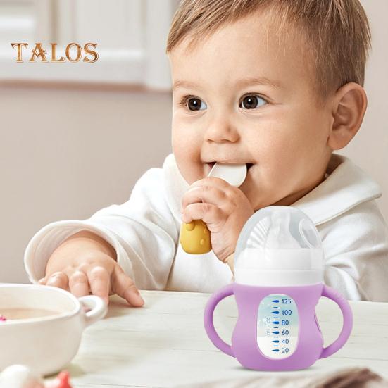 Чехол для детской бутылочки Philips 4/8 унций, стеклянные силиконовые ручки, удобные для захвата, защищающие от падения, уменьшающие воздействие пластика, чехол для детской бутылочки