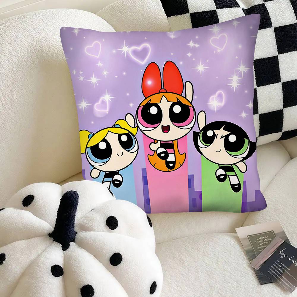 Чехол на подушку Мультяшные Звездные Девочки Сила П Powerpuffs Квадратная Подушка Спальня Диван Подушка для Отдыха и Комфорта Автомобиль Домашний Декор