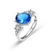 Women's Sapphire Ring With Colorful Ruby And Emerald Adjustable Band Fashion Jewelry Accessory For Her