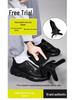 Men's Wide-Foot Leather Walking Shoes for Swollen Feet and Hallux Valgus - Warm, Cushioned, Elderly-Friendly.