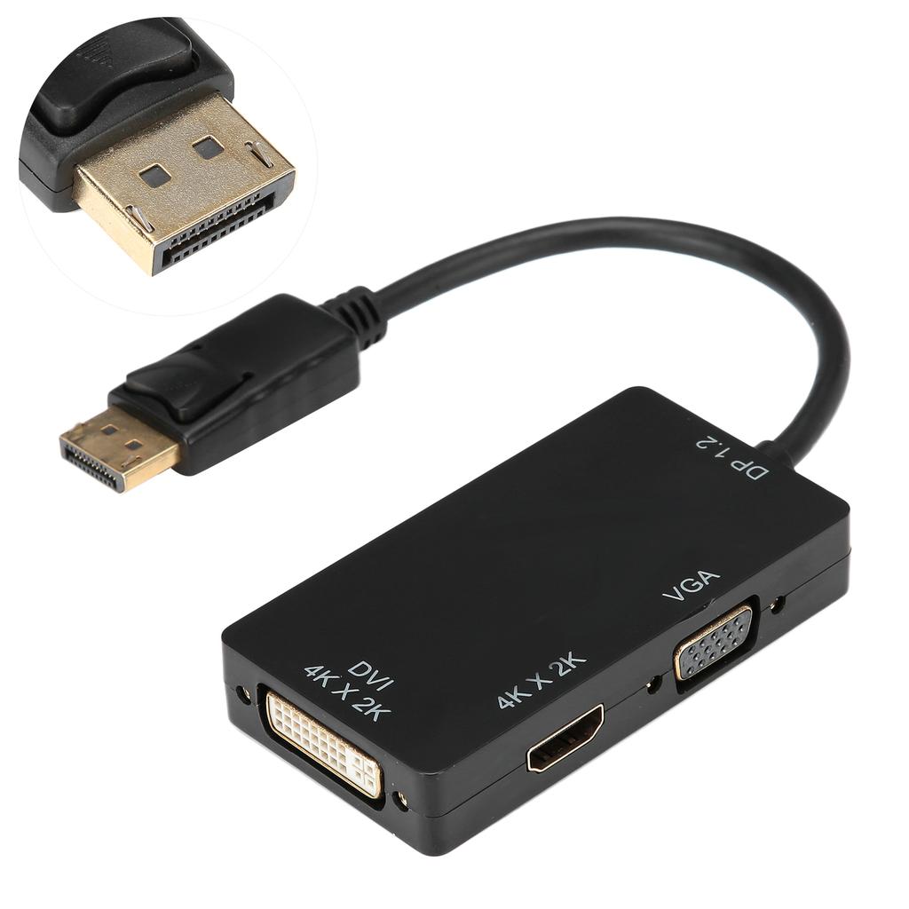 Адаптер 3-в-1 Displayport - HDMIVGADVI Многофункциональный кабель-преобразователь высокой четкости
