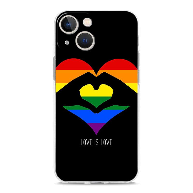 Прозрачный мягкий чехол для телефона Gay LGBT Rainbow Pride для iPhone 14 13 12 11 Pro Max XS X XR SE 7 8 Plus, противоударный прозрачный чехол из ТПУ