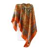 Export retro 91CM square scarf simulation silk headscarf spring and summer scarf printed scarf professional sunscreen scarf